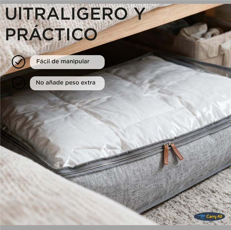 PACK 3 BOLSOS ALMACENAJE BAJO CAMA 70 LITROS - 5