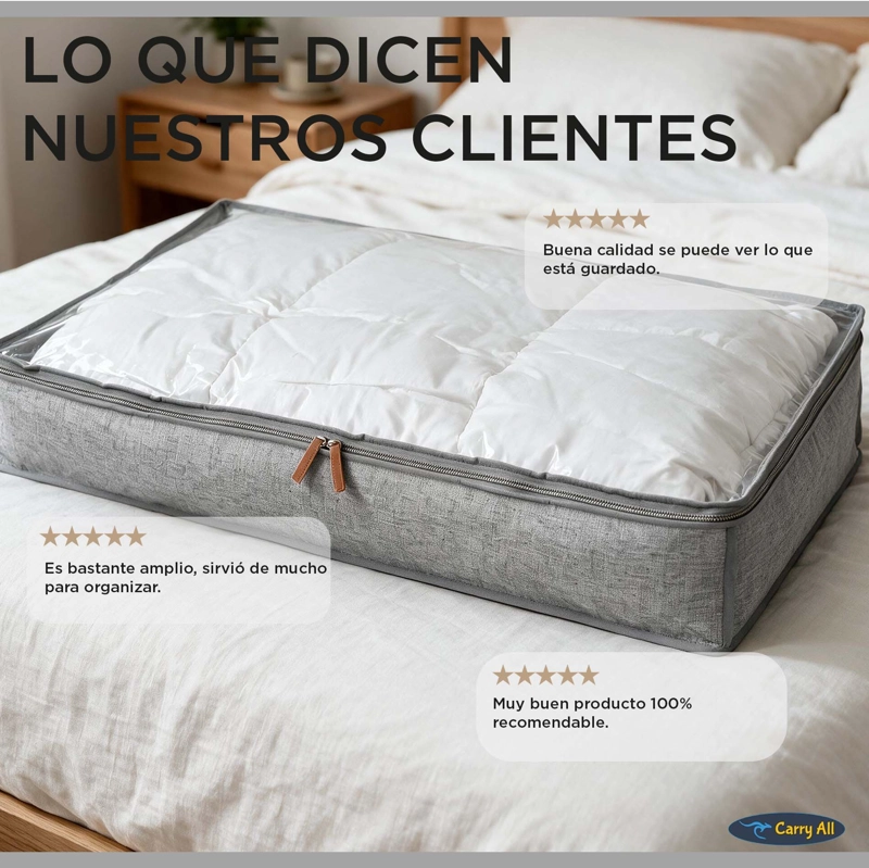 PACK 3 BOLSOS ALMACENAJE BAJO CAMA 70 LITROS - 9