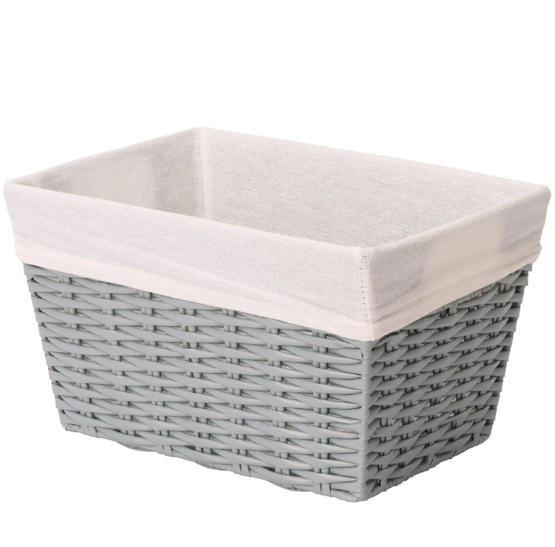 CANASTO CESTA ORGANIZADORA DECORACION CARRY ALL ESTILO RATAN  M - 1