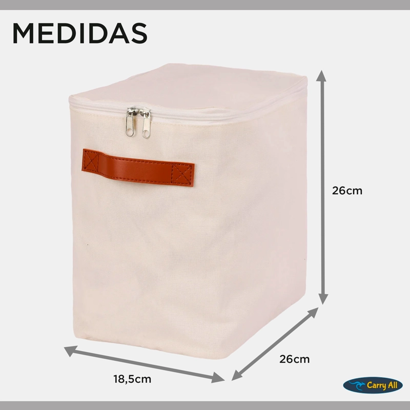 BOLSA ORGANIZADORA PLEGABLE CARRY ALL DE LINO S - 3