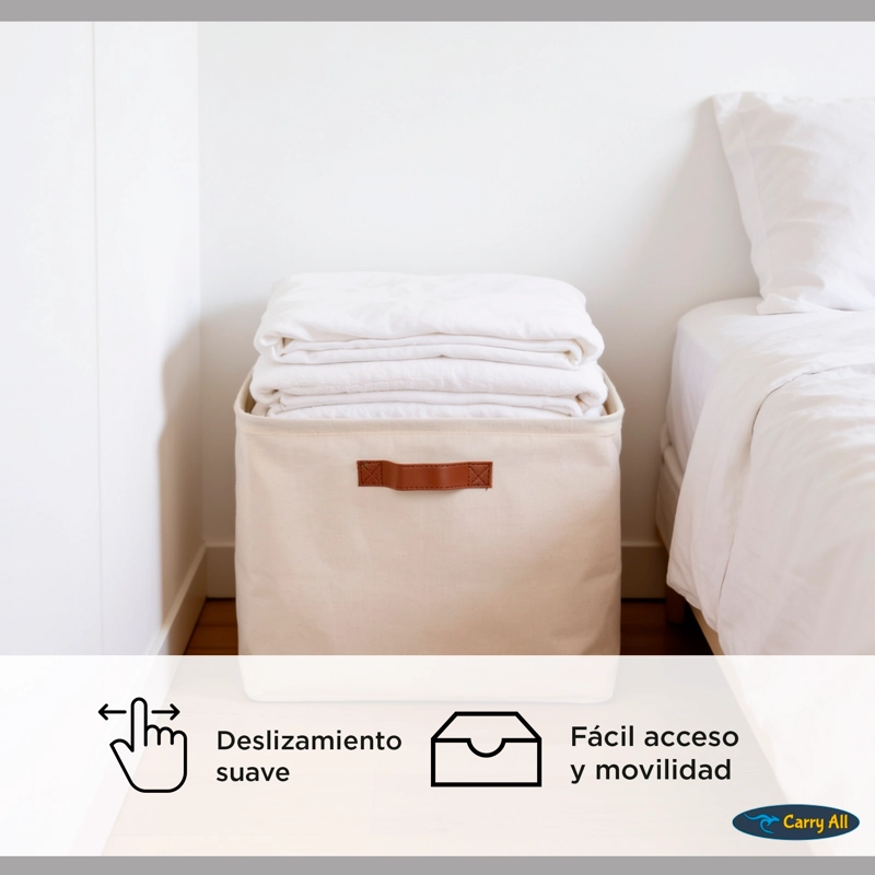 CESTA ORGANIZADORA PLEGABLE CARRY ALL DE LINO M - 5
