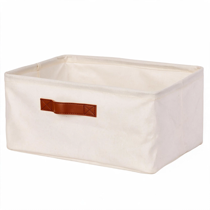 CESTA ORGANIZADORA PLEGABLE CARRY ALL DE LINO L BEIGE - 1