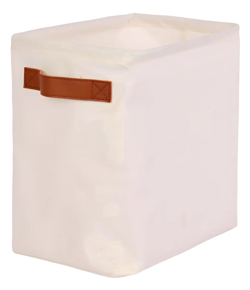 CESTA ORGANIZADORA PLEGABLE CARRY ALL DE LINO S BEIGE - 1