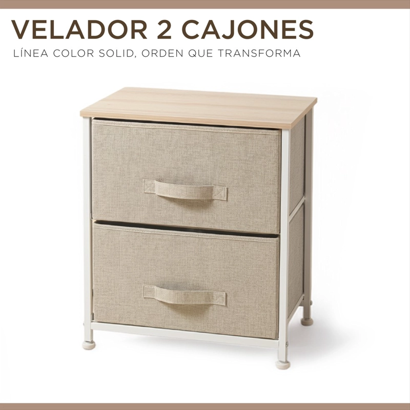 CAJONERA VELADOR ORGANIZADOR 2 CAJONES - 2