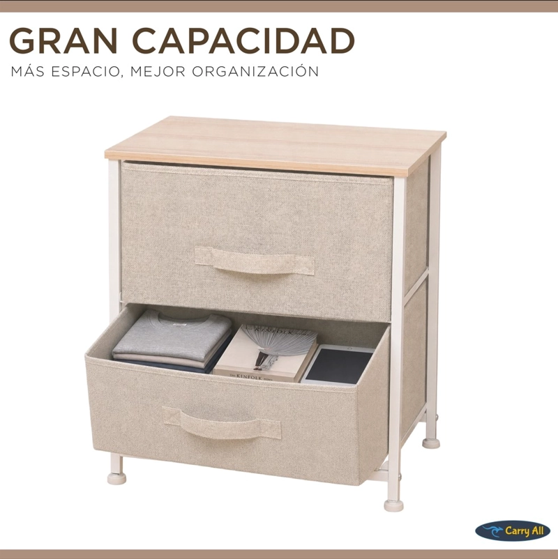 CAJONERA VELADOR ORGANIZADOR 2 CAJONES - 4