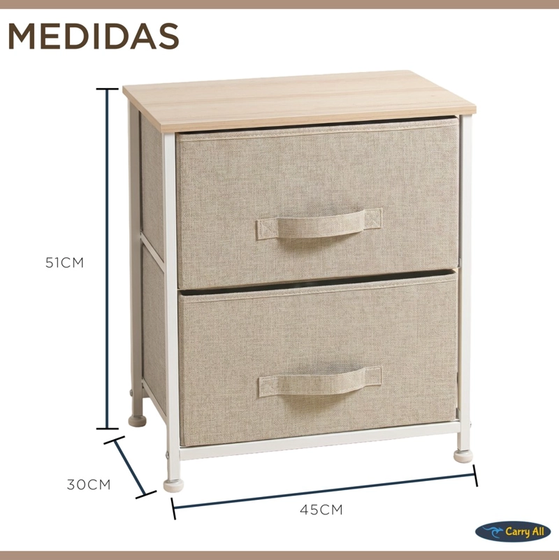 CAJONERA VELADOR ORGANIZADOR 2 CAJONES - 5