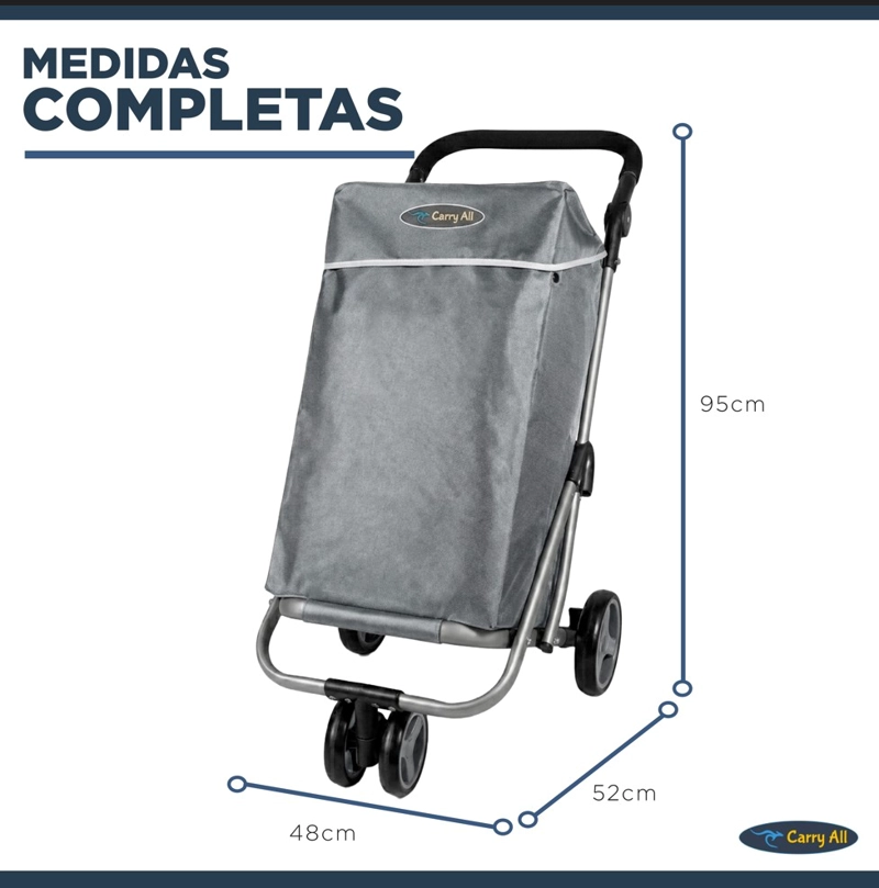 CARRITO COMPRAS PLEGABLE PREMIUM SUPERMERCADO FERIA COOLER - 5