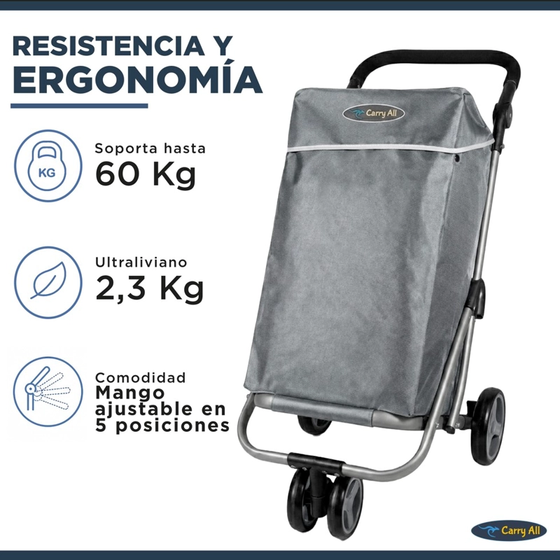 CARRITO COMPRAS PLEGABLE PREMIUM SUPERMERCADO FERIA COOLER - 7