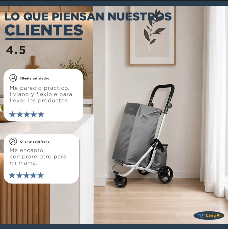 CARRITO COMPRAS PLEGABLE PREMIUM SUPERMERCADO FERIA COOLER - 8
