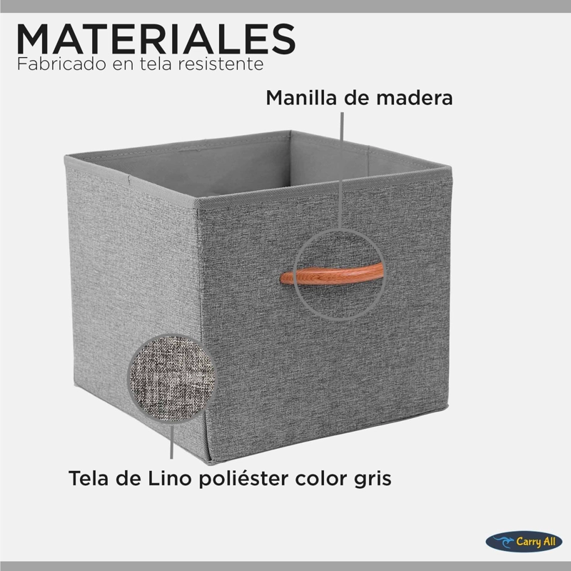 PACK 3 CAJAS CUBO ORGANIZADORAS CARRY ALL CLOSET ROPA ACCESORIOS - 3