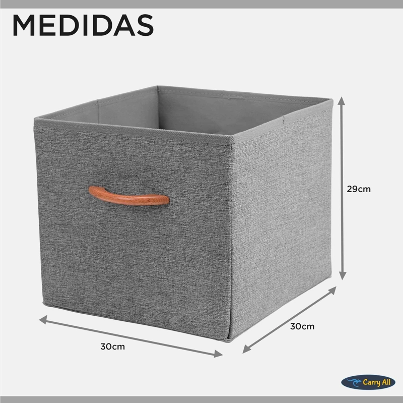 PACK 3 CAJAS CUBO ORGANIZADORAS CARRY ALL CLOSET ROPA ACCESORIOS - 5