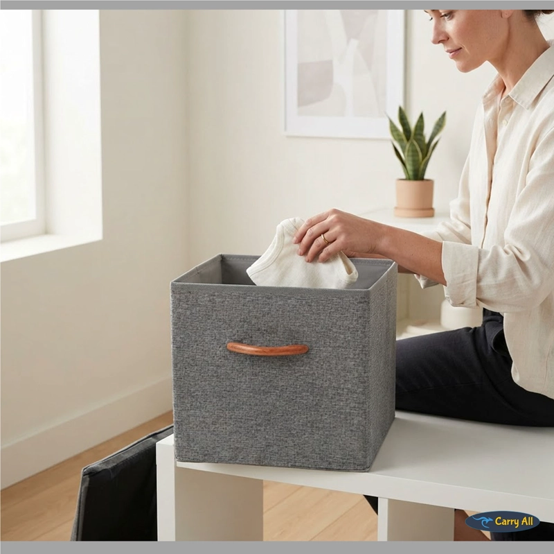 PACK 3 CAJAS CUBO ORGANIZADORAS CARRY ALL CLOSET ROPA ACCESORIOS - 8