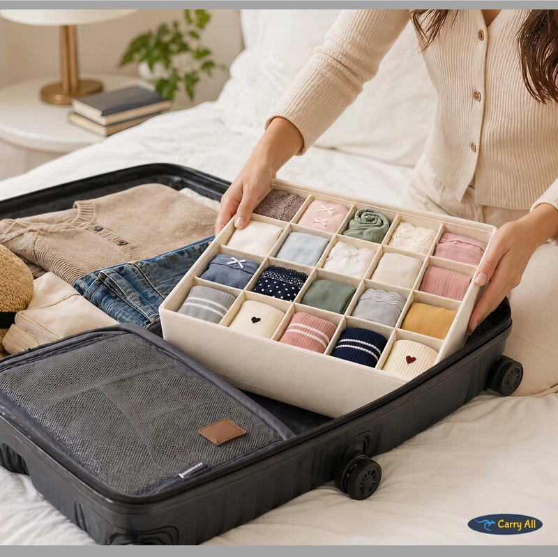 Organizadores De Cajón Closet Carry All 16 Divisiones Pack 3 Ropa Interior Calcetines - 8