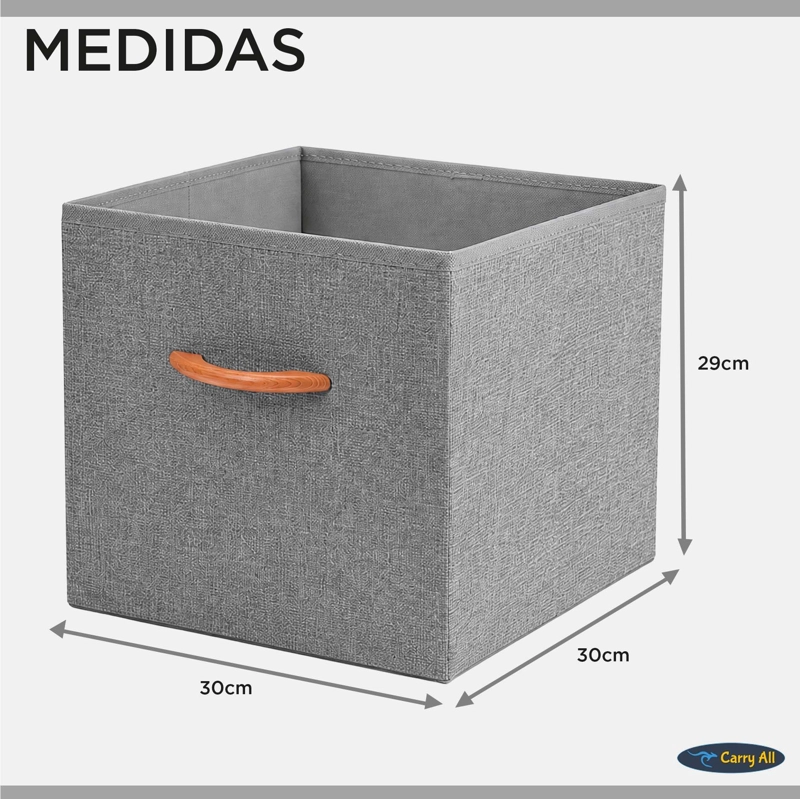 CUBO ORGANIZADOR PLEGABLE DE TELA CLOSET CESTA ROPA VARIOS ACCESORIOS - 5