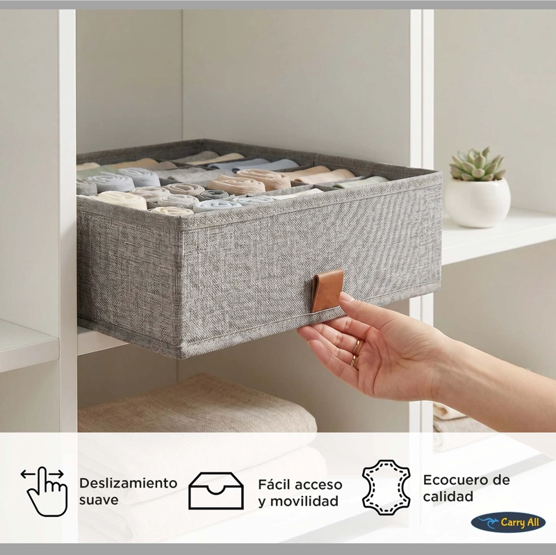 Organizadores De Cajón Closet Carry All 16 Divisiones Pack 3 Ropa Interior Calcetines - 7