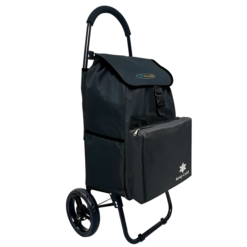 Carrito De Compras Plegable Carry All Sidney 55 Litros Bolsillo Cooler Carro Feria Negro - 1