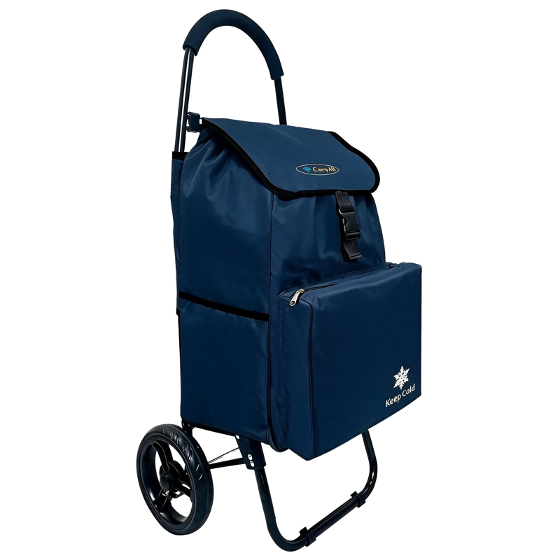 Carrito De Compras Plegable Carry All Sidney 55 Litros Bolsillo Cooler Carro Feria Azul - 1