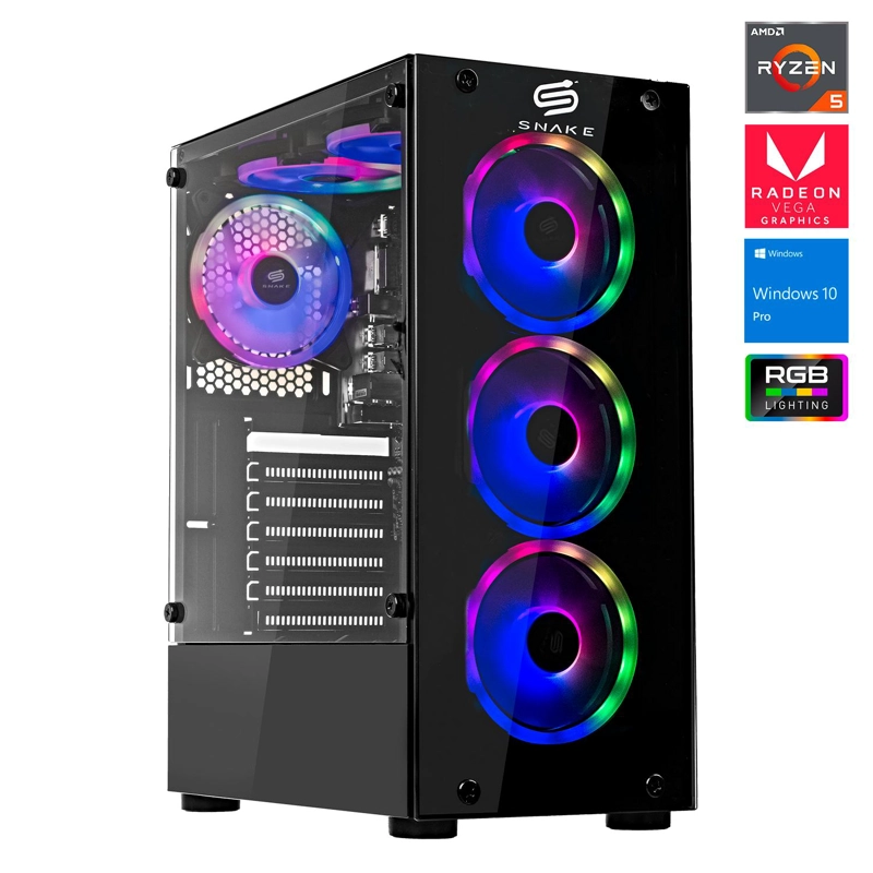 PC GAMER VIBORA BLACK V2 AMD RYZEN 5 5600GT, SSD 500GB, RAM 16 GB | SNAKE GAMER - 2