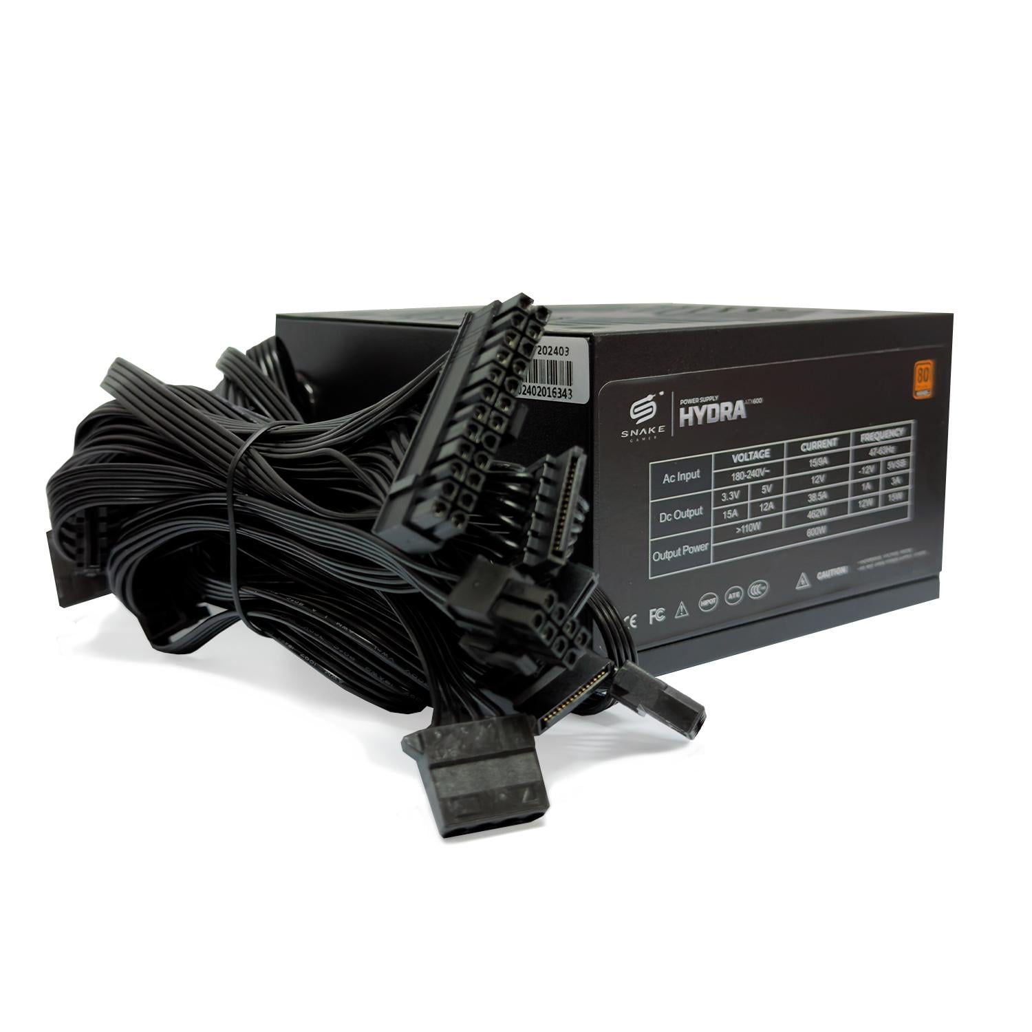 FUENTE DE PODER HYDRA ATX 600W CERTIFICADA 80 PLUS BRONZE - 5