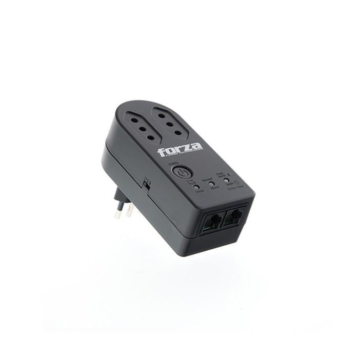 PROTECTOR DE VOLTAJE FORZA ZION FVP-1202N-C 1500W 220V 2 ENCHUFES NEGRO - 1