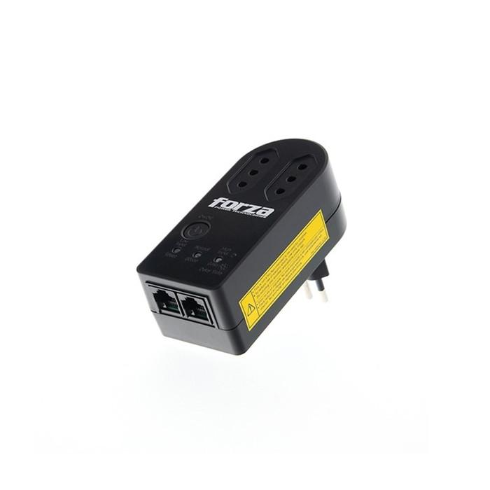 PROTECTOR DE VOLTAJE FORZA ZION FVP-1202N-C 1500W 220V 2 ENCHUFES NEGRO - 4