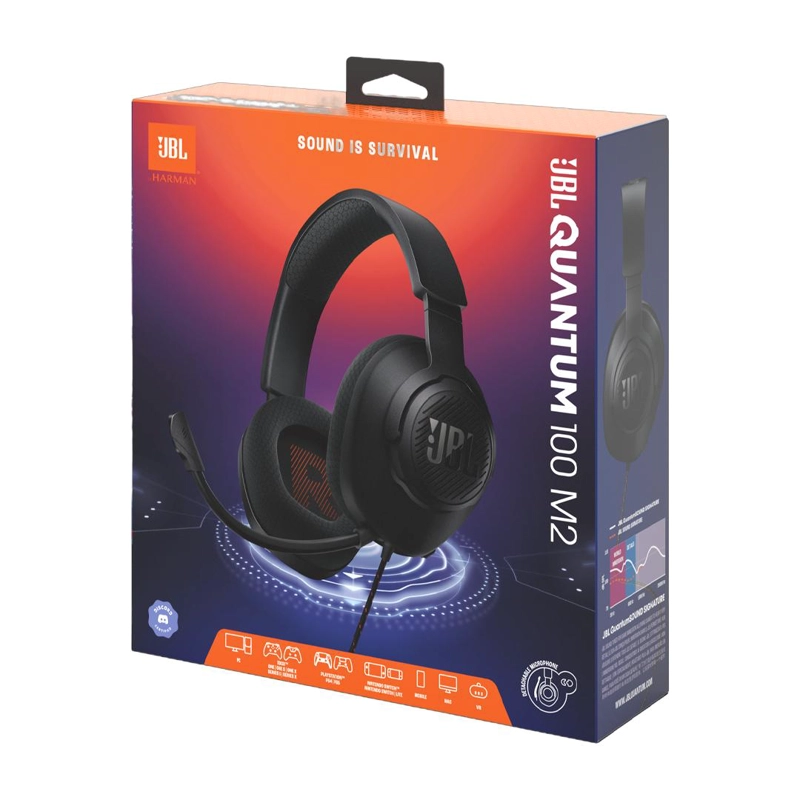 AUDIFONOS GAMER ALAMBRICO JBL QUANTUM 100M2 JACK 3.5 NEGRO - 8