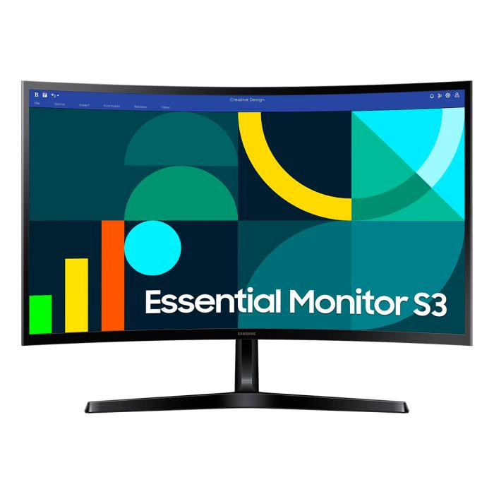 MONITOR SAMSUNG ESSENTIAL S3 S36GD 24' CURVO FHD VA 100HZ 4MS - 1