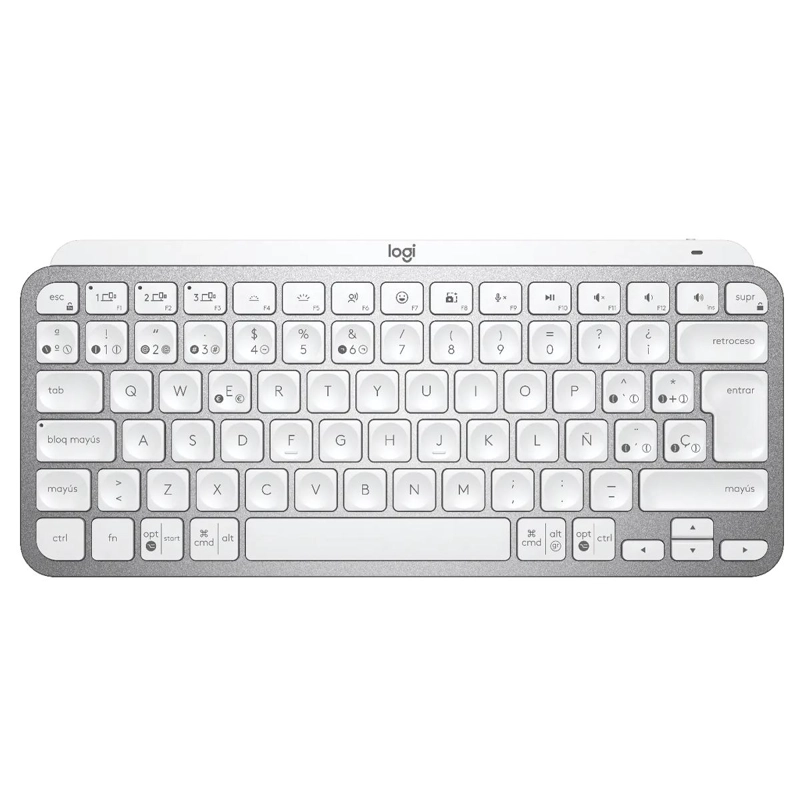TECLADO INALAMBRICO LOGITECH MX KEYS MINI  BLANCO ESPAÑOL - 1