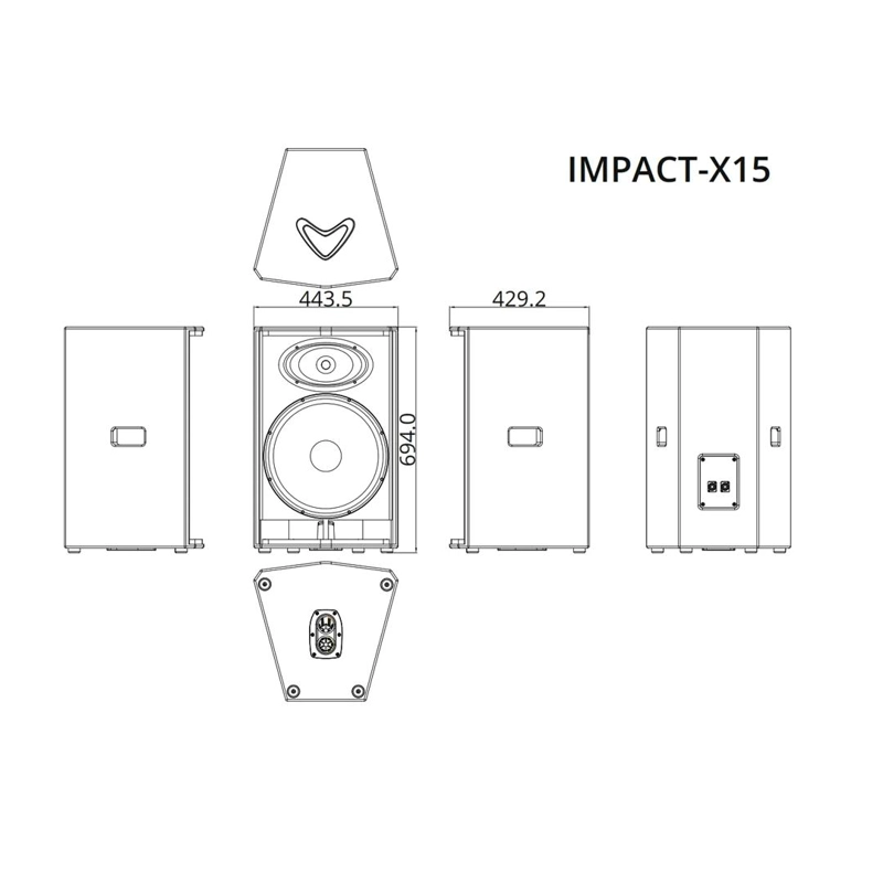 PARLANTE PASIVO WHARFEDALE IMPACT-X15 15” 350W PROFESIONAL - 3