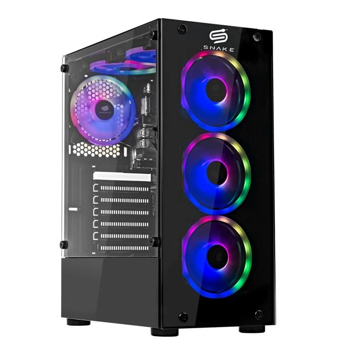 PC SNAKE GAMER + MONITOR 24 RYZEN 5 5600GT 16GB RAM 512GB - 3
