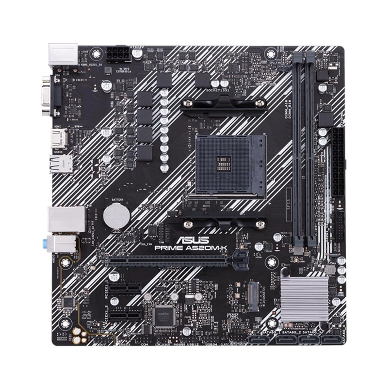 PLACA MADRE ASUS A520M-K PRIME AMD MICRO ATX DDR5 PCIE 3 M.2 - 4