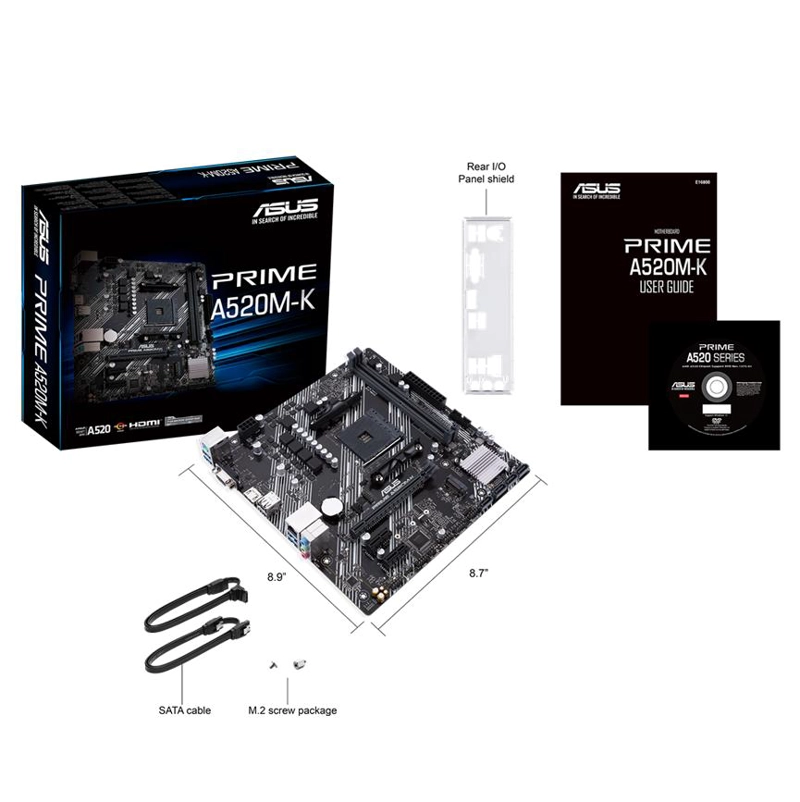 PLACA MADRE ASUS A520M-K PRIME AMD MICRO ATX DDR5 PCIE 3 M.2 - 7