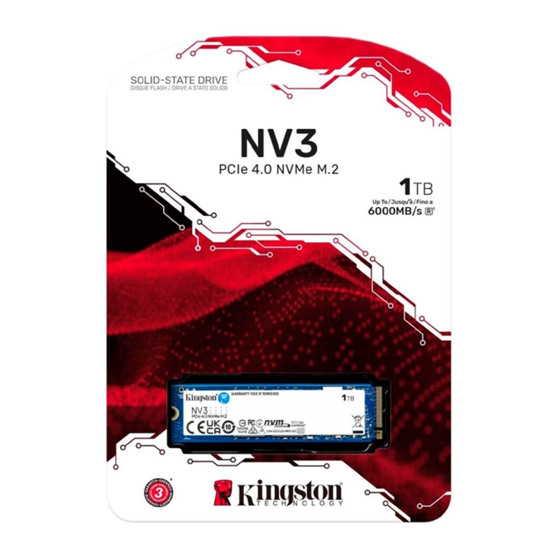 DISCO SOLIDO KINGSTON SSD  1TB M.2 NV3 PCIE 4.0 NVME 6000MBS - 3
