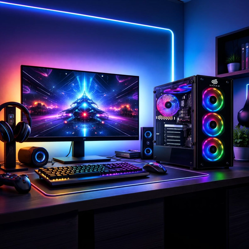 PC SNAKE GAMER + MONITOR 24 RYZEN 5 5600GT 16GB RAM 512GB - 7