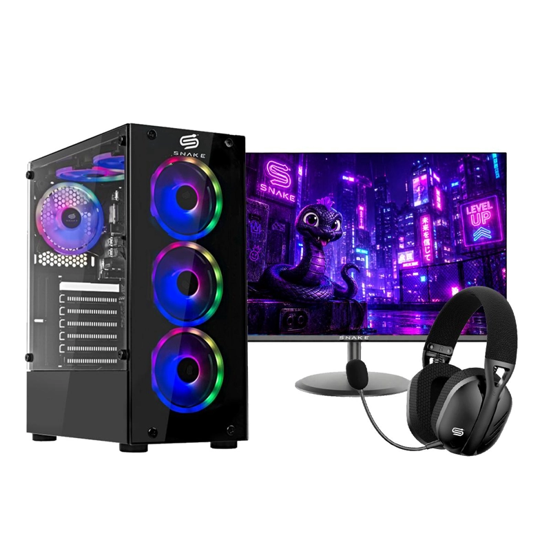 PC SNAKE GAMER + MONITOR 24 RYZEN 5 5600GT 16GB 256GB OFFICE - 1