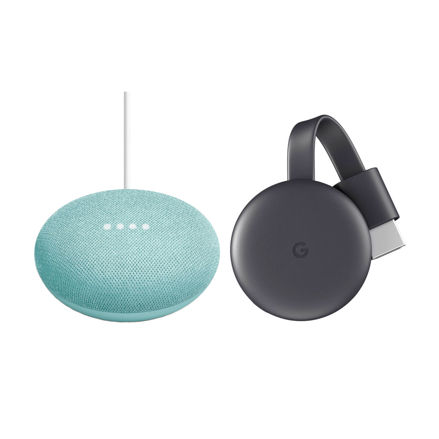 KIT GOOGLE CHROMECAST 3 + GOOGLE HOME MINI | CELESTE