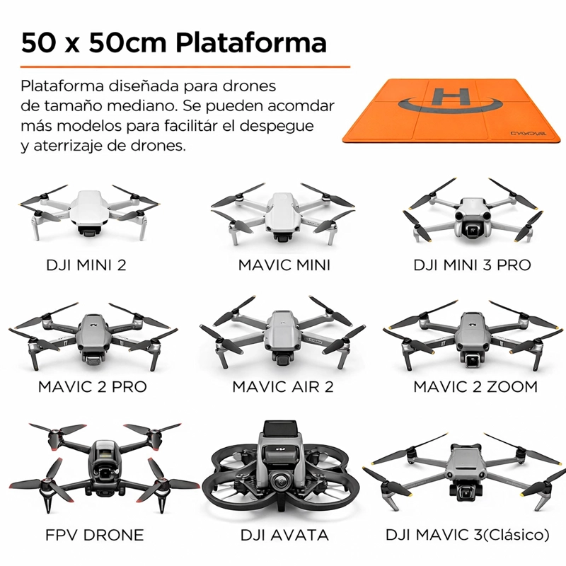 CYNOVA UNIVERSAL DRONE LANDING PAD (50X50) - 2