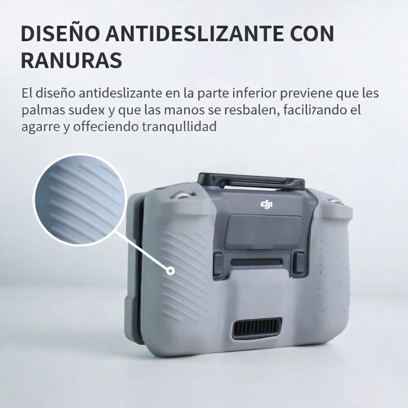 DJI RC PRO 2 FUNDA SILICONA Y PROTECTOR DE PANTALLA GRIS - 2