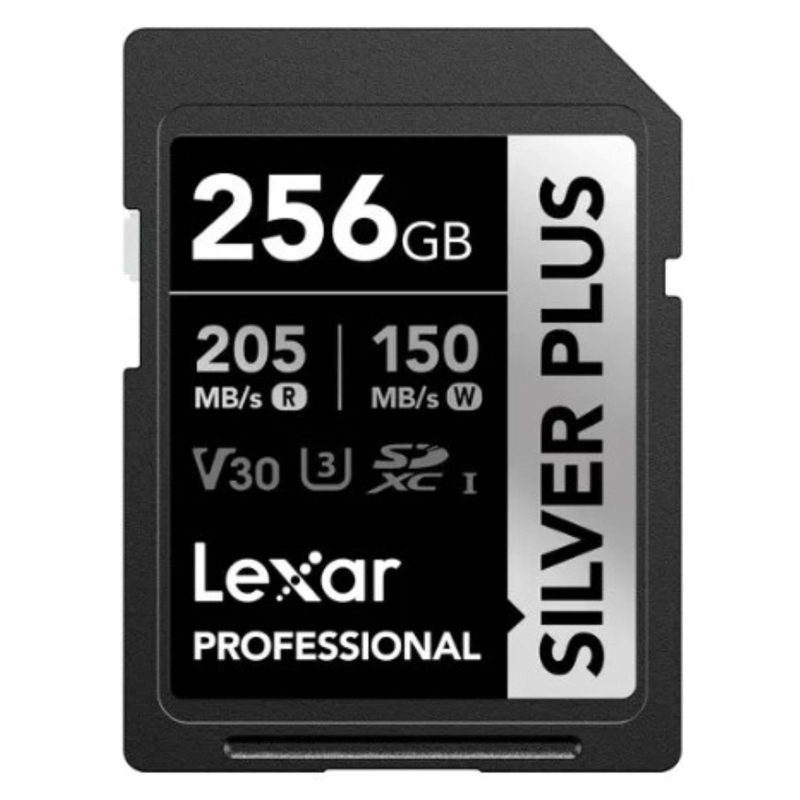 LEXAR SD 256 GB SILVER PLUS SDXC UHS-I V30 205/150 MB