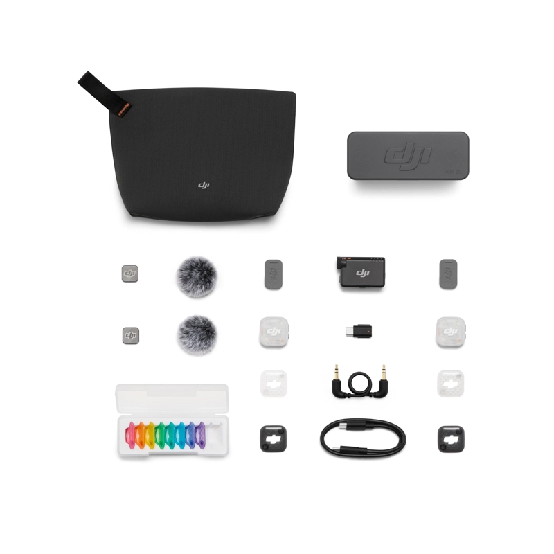 MICROFONO DJI MIC MINI 2S (2 TX + 1 RX + CHARGING CASE) - 1