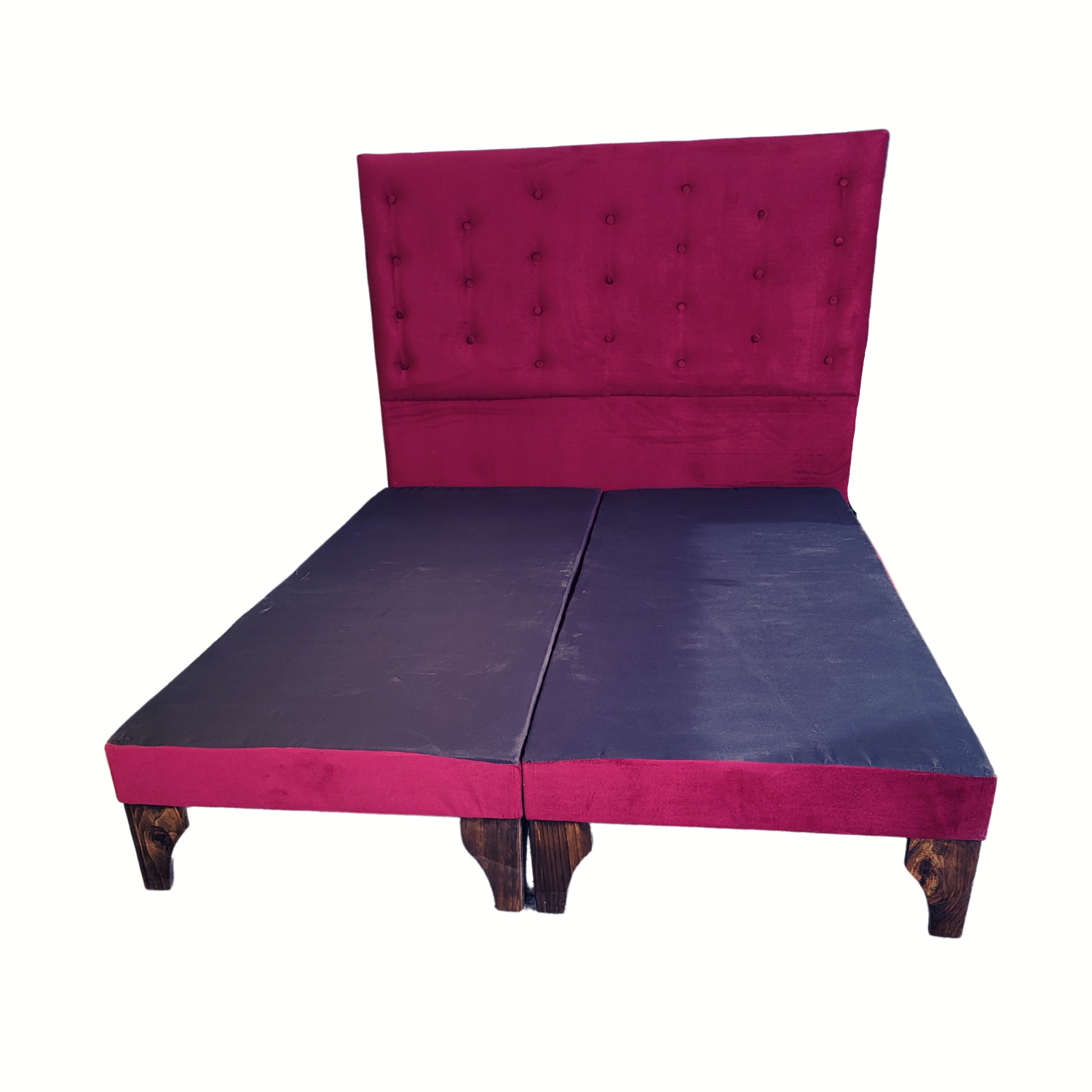 BASE MUEBLES RIMAR DIVIDIDA EUROPEA 2 PLAZAS BURDEO + RESPALDO A PISO FELPA - 1