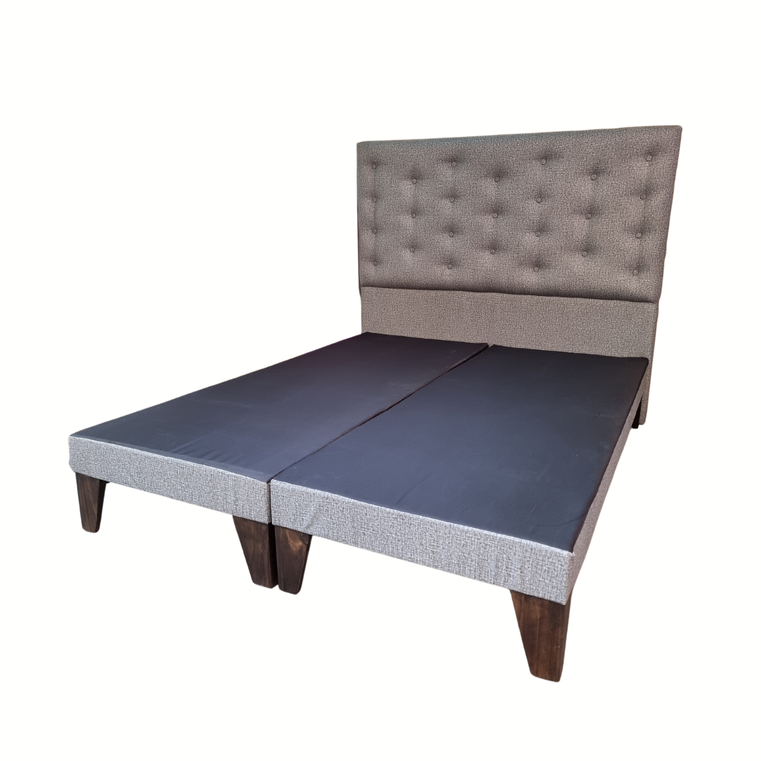 BASE MUEBLES RIMAR DIVIDIDA EUROPEA 2 PLAZAS GRIS + RESPALDO A PISO JASPIADO CAVANCHA - 3