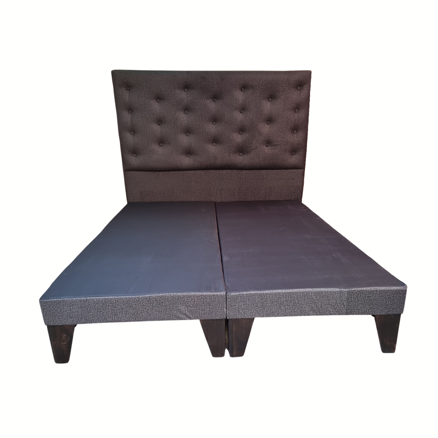 BASE MUEBLES RIMAR DIVIDIDA EUROPEA 2 PLAZAS GRIS + RESPALDO A PISO JASPIADO OSC CAVANCHA - 1