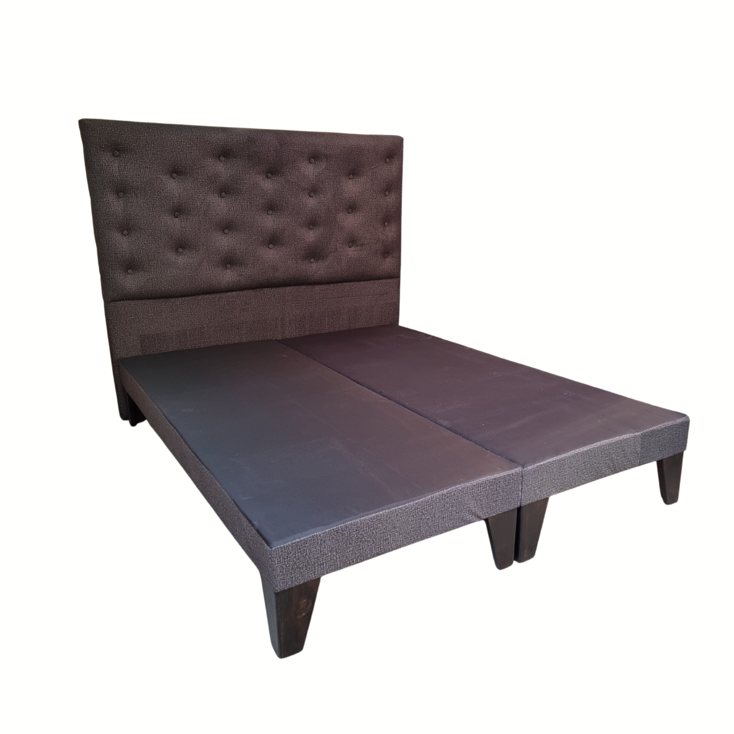BASE MUEBLES RIMAR DIVIDIDA EUROPEA 2 PLAZAS GRIS + RESPALDO A PISO JASPIADO OSC CAVANCHA - 2