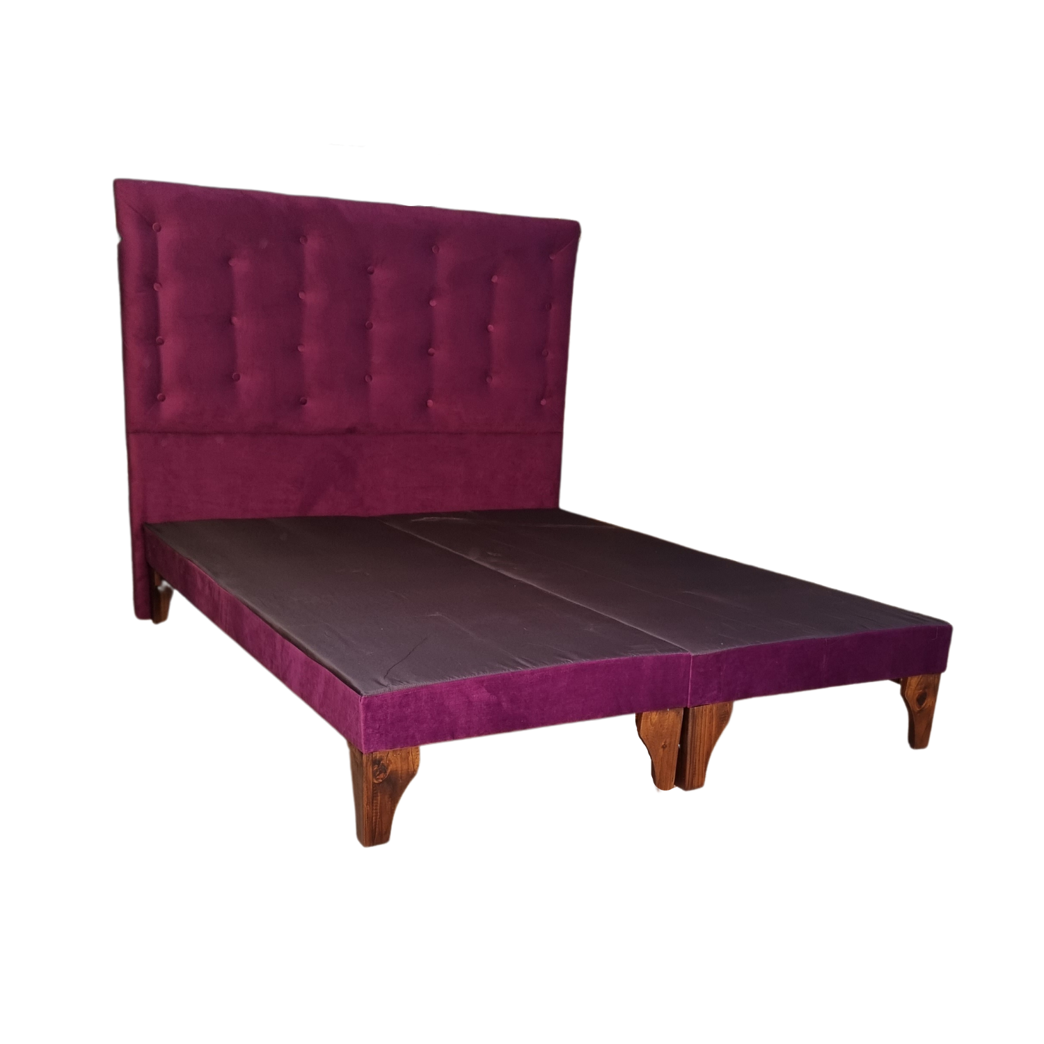 BASE MUEBLES RIMAR DIVIDIDA EUROPEA 2 PLAZAS MORADO + RESPALDO A PISO FELPA - 2
