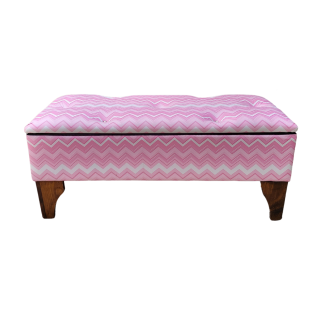 BANQUETA MUEBLES RIMAR ESTÁNDAR ECO CUERO BAUL BLONDY DIAMANTE - 1