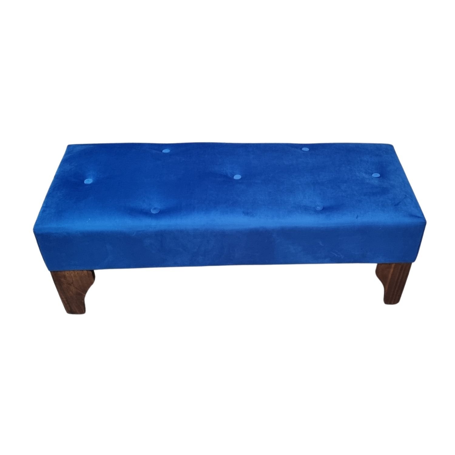 BANQUETA MUEBLES RIMAR BOTONE AZUL REY FELPA