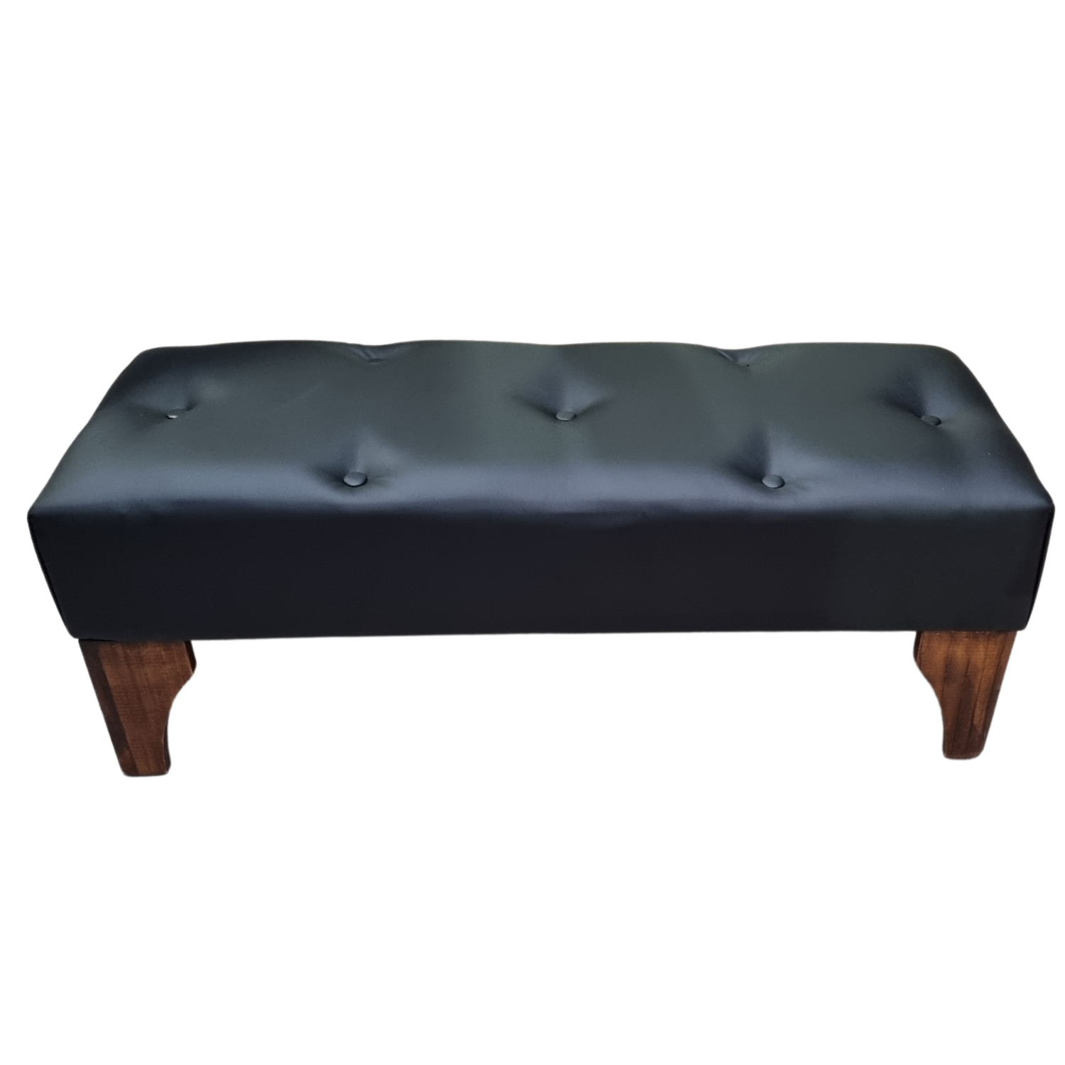 BANQUETA MUEBLES RIMAR BOTONE NEGRO ECO CUERO - 4