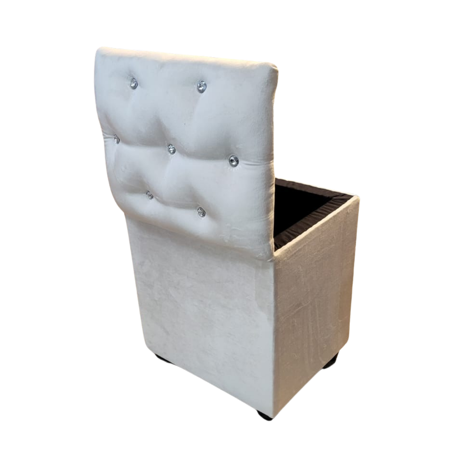 POUF MUEBLES RIMAR BAUL CRUDO FELPA DIAMANTE - 4