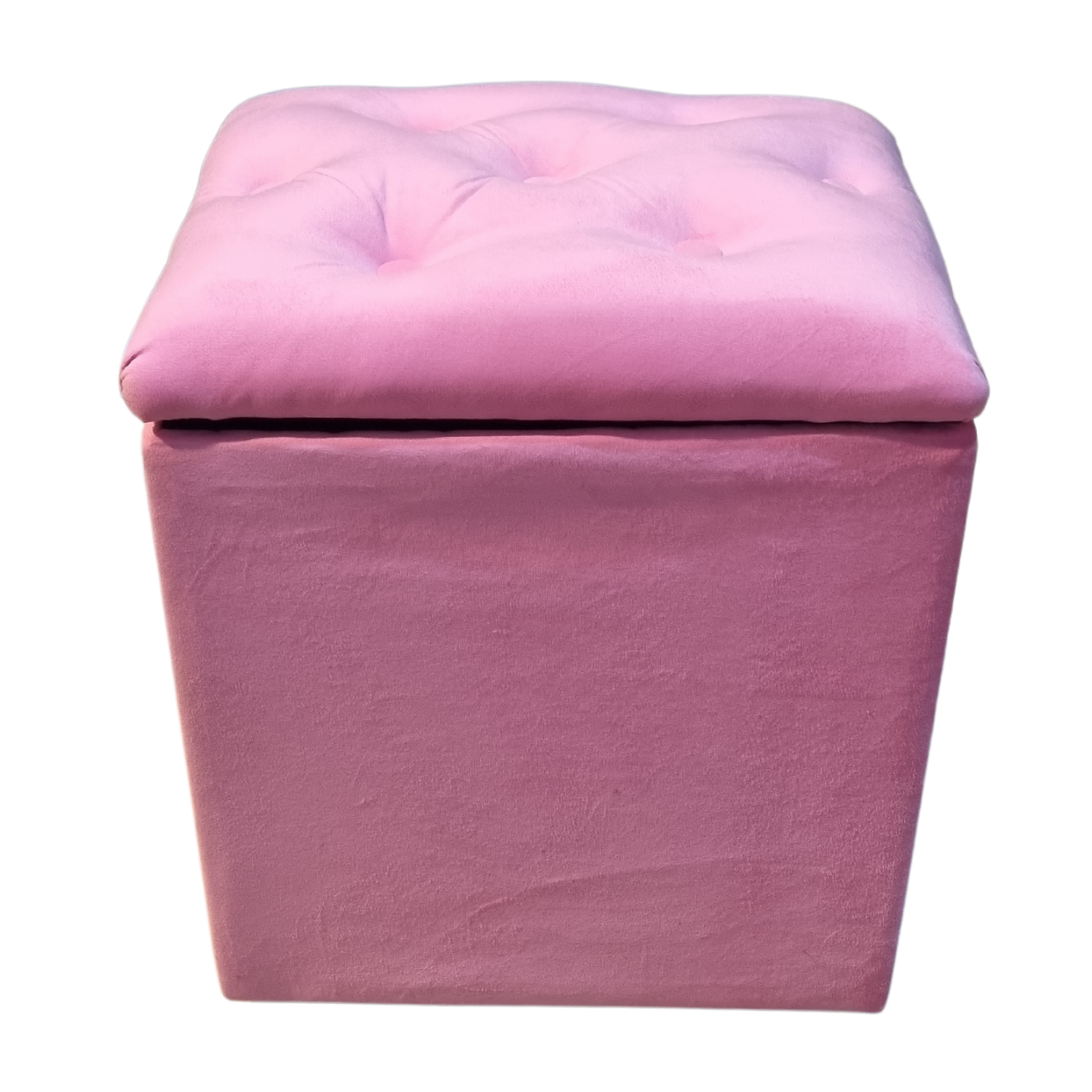 POUF MUEBLES RIMAR FELPA ROSADO BAUL CLARO - 4